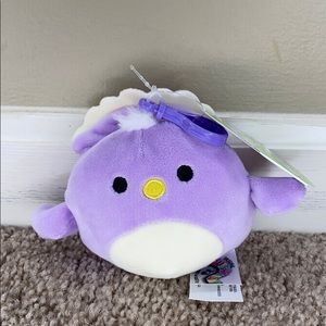 Squishmallow 3.5’ Purple Peacock Clip On Elina